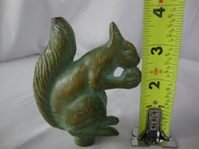 Load image into Gallery viewer, Vintage Brass or Bronze Patina Squirrel with Nut Set Screw Base Finial
