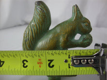 Load image into Gallery viewer, Vintage Brass or Bronze Patina Squirrel with Nut Set Screw Base Finial
