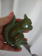 Load image into Gallery viewer, Vintage Brass or Bronze Patina Squirrel with Nut Set Screw Base Finial
