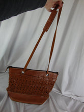 Load image into Gallery viewer, Vintage Patricia Nash Italian Woven Leather Tan Purse
