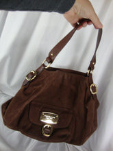 Load image into Gallery viewer, 1980&#39;s Michael Kors Brown Suede Shoulder Tote Bag Purse
