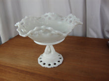 Load image into Gallery viewer, Westmoreland Doric Lace Milk Glass Compote Fruit Bowl
