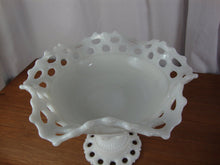 Load image into Gallery viewer, Westmoreland Doric Lace Milk Glass Compote Fruit Bowl
