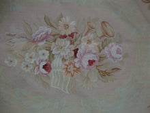Load image into Gallery viewer, Vintage Cottage Petit Point Needlepoint Floral Area Rug 106&quot;x144&quot;
