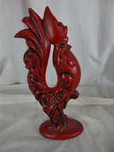 Load image into Gallery viewer, Vintage Country Farmhouse Red Ceramic Rooster Figurine
