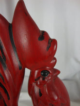 Load image into Gallery viewer, Vintage Country Farmhouse Red Ceramic Rooster Figurine
