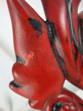 Load image into Gallery viewer, Vintage Country Farmhouse Red Ceramic Rooster Figurine
