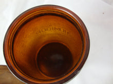 Load image into Gallery viewer, Vintage Dun Rite Dark Amber Humidor Jar with Wood Lid
