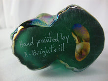 Load image into Gallery viewer, Vintage Fenton Green Carnival Glass Handpainted Polar Bear Figurine
