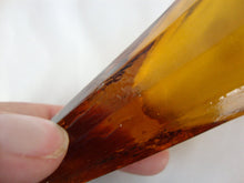 Load image into Gallery viewer, Vintage Empoli Italy Amber Textured Glass Tall Decanter Bottle with Stopper
