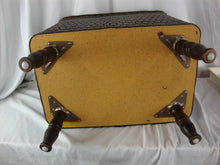 Load image into Gallery viewer, Vintage Redmon Dark Wicker Sewing Craft Basket with Wood Legs
