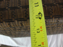 Load image into Gallery viewer, Vintage Redmon Dark Wicker Sewing Craft Basket with Wood Legs
