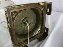 Load image into Gallery viewer, Vintage Cream &amp; Gold Flower Leaf Table Lamp Metal Base NO SHADE
