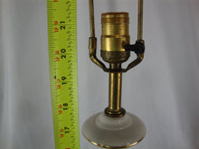 Load image into Gallery viewer, Vintage Cream &amp; Gold Flower Leaf Table Lamp Metal Base NO SHADE
