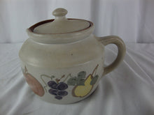 Load image into Gallery viewer, Vintage Chatham Pottery Unmarked Fruit Motif Pottery Teapot with Lid
