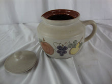 Load image into Gallery viewer, Vintage Chatham Pottery Unmarked Fruit Motif Pottery Teapot with Lid
