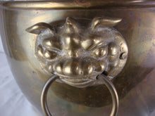 Load image into Gallery viewer, Vintage Brass Tin Lined Beverage Dispenser Samovar with Guardian Lion Side Pulls and Lid NO STAND
