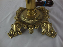 Load image into Gallery viewer, Vintage Fenton Cranberry Swirl Electric Lamp Brass Base
