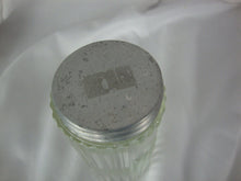 Load image into Gallery viewer, Vintage Hoosier Sellers Vertical Ribbed Spice Jar Bottle with Metal Lid
