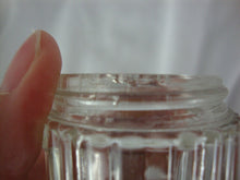 Load image into Gallery viewer, Vintage Hoosier Sellers Vertical Ribbed Spice Jar Bottle with Metal Lid
