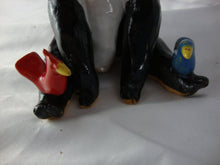 Load image into Gallery viewer, Lynn Bailey Pottery Sitting Bull with Hen on Nest on Head &amp; Cardinal Blue Bird on Legs Figurine
