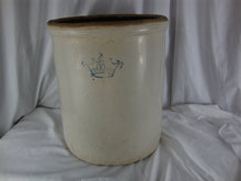Load image into Gallery viewer, Vintage Ransbottom Crown 10 Gallon Stoneware Crock
