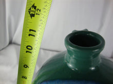 Load image into Gallery viewer, Marvin Bailey Folk Art Potter Green Blue Face 5 Tooth Jowly Ugly Face Jug 11 Inch
