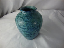 Load image into Gallery viewer, 1994 Phil Morgan Seagrove NC Crystalline Glaze Aqua Small 4.5 Inch Vase
