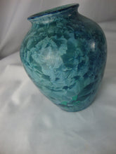 Load image into Gallery viewer, 1994 Phil Morgan Seagrove NC Crystalline Glaze Aqua Small 4.5 Inch Vase
