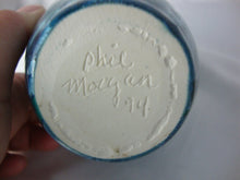 Load image into Gallery viewer, 1994 Phil Morgan Seagrove NC Crystalline Glaze Aqua Small 4.5 Inch Vase
