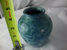 Load image into Gallery viewer, 1994 Phil Morgan Seagrove NC Crystalline Glaze Aqua Small 4.5 Inch Vase
