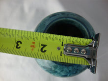Load image into Gallery viewer, 1994 Phil Morgan Seagrove NC Crystalline Glaze Aqua Small 4.5 Inch Vase
