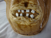 Load image into Gallery viewer, Marvin Bailey Folk Art Potter Alkaline Glaze Tan 9 Inch Devil Ugly Face Jug
