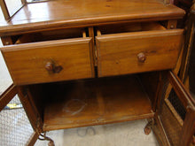 Load image into Gallery viewer, Vintage Country Pine Bakers Rack with Wine and Glass Racks
