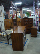 Load image into Gallery viewer, Vintage Young Hinkle Country Spanish Oak Six Drawer Dresser With Removable Rectangular Mirror
