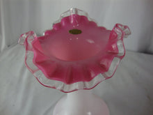 Load image into Gallery viewer, Vintage Fenton Pink Peach Crest Ruffled Medium Flower Vase
