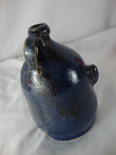 Load image into Gallery viewer, Marvin Bailey Folk Art Pottery Mini Dark Blue 4 Tooth Ugly Jug 4.5 Inch
