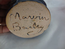 Load image into Gallery viewer, Marvin Bailey Folk Art Pottery Mini Dark Blue 4 Tooth Ugly Jug 4.5 Inch

