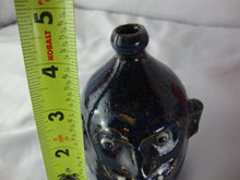 Load image into Gallery viewer, Marvin Bailey Folk Art Pottery Mini Dark Blue 4 Tooth Ugly Jug 4.5 Inch
