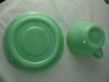 Load image into Gallery viewer, Vintage Fire King Jadeite G299/G295 Restaurant Teacup and Saucer Set
