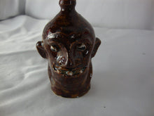 Load image into Gallery viewer, Marvin Bailey Folk Art Potter Mini Dark Brown 3 Tooth Ugly Jug 3.5 Inch
