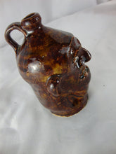 Load image into Gallery viewer, Marvin Bailey Folk Art Potter Mini Dark Brown 3 Tooth Ugly Jug 3.5 Inch
