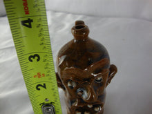 Load image into Gallery viewer, Marvin Bailey Folk Art Pottery Mini Brown Blue 5 Tooth Ugly Jug 3.5 Inch
