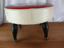 Load image into Gallery viewer, Vintage Alabama Crimson Tide Elephant Logo Vinyl Footstool Ottoman
