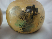 Load image into Gallery viewer, Vintage Japan Kokeshi Wood Bobble Head Dolls Set of 2
