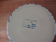 Load image into Gallery viewer, Vintage Shakers Thangs Pottery Blue Spongeware Utensil Crock
