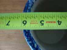 Load image into Gallery viewer, Vintage Shakers Thangs Pottery Blue Spongeware Utensil Crock
