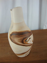 Load image into Gallery viewer, Vintage Nemadji Pottery Double Spout Cream/Brown Wedding Vase
