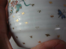 Load image into Gallery viewer, Vintage Floral Butterfly Barrel Style Biscuit Cookie Jar with Lid
