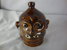 Load image into Gallery viewer, Marvin Bailey Folk Art Pottery Mini Brown Tan 4 Tooth Ugly Jug 4 Inch
